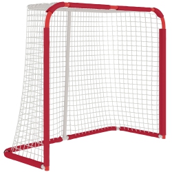 SOOZIER 6' X 4' Hockey Goal, Easy Set Up Hockey Net \w Steel Frame, Pe Mesh, Street Hockey Net, Lightweight & Portable, Indoor & Outdoor Training