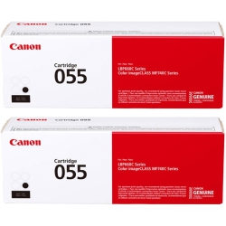 CANON Crg 055 Standard Capacity Toner Cartridge for Mf743 & Mf741 Printers, Bundle With 2 Pack In Black