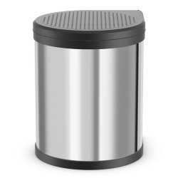 HAILO Compact-Box M Trash Can, 4 Gallon, Lid-Lift, Small Kitchen Bin, Steel