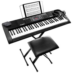Alesis CODA MK4 61-Key Electric Keyboard with Bench & Stand & Headphones & Sustain Pedal - Black - Only at Best Buy