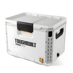 TOUGHBUILT Stacktech Xl Cooler, Stackable 38 Quart Hard Shell Ice Chest In White