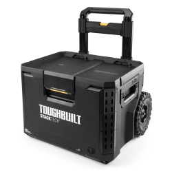 TOUGHBUILT Portable 2-In-1 Rolling Tool Box, Wheels & Stackable Design In Black