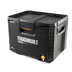 TOUGHBUILT Stacktech Xl Tool Box Organizer With Lock And Removable Tray In Black