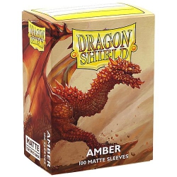 ARCANE TINMEN Dragon Shield Standard Size Sleeves: Matte Amber (63MM X 88Mm) 100 Sleeves Per Pack At-11059