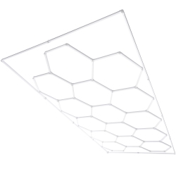 VEVOR 66300Lm Hexagon Garage Lights, 6500K 15 Grid Systems Honeycomb Hexagonal Garage Led Lights, Diy Cool Car Detailing Garage Ceiling Lighting