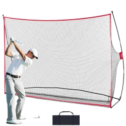 VEVOR 10.8X7Ft Golf Practice Hitting Net, Personal Driving Range for Indoor Outdoor Use, Portable Home Golf Aid Net \w Solid Fiberglass Frame And