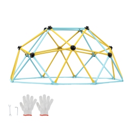 VEVOR Climbing Dome, Jungle Gym Supports 600Lbs, 6Ft Geometric Dome Climber Play Center for Kids 3 to 9 Years Old, \w Climbing Grip, Outdoor And