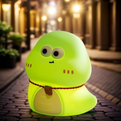 HTUTWOO Rechargeable Color-Changing Snake Night Light for Kids, 1200Mah Touch Control Lamp \w 7 Colors & 3 Brightness Levels, Eye Protection(Green