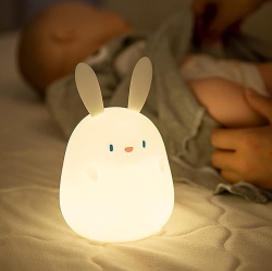 YOULIGHTS Night Light for Kids, Cute Silicone Nursery Bunny Lamp for Baby And Toddler, Animal Nightlight for Bedroom, Kawaii Bedside Lamp for Kids Room