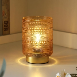 YOULIGHTS Battery Operated Lamp \w Timer, Cordless Battery Powered Table Lamps Portable Led Small Lamp for Bedside Living Room Bedroom Decor(Golden