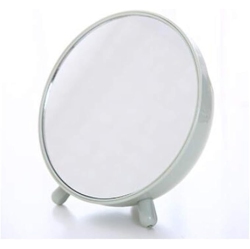 NESDCC Beauty Round Mirrors Dormitory Portable Small Mirrors With Storage Space Makeup Mirrors Cute Colored Eauty Mirrors(Green)