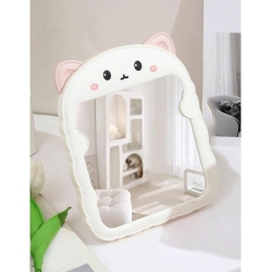 NESDCC 7.9 6.3In, Portable Folding Vanity Mirror, Table Wall Hanging Dual-Purpose Mirror(Color:white)