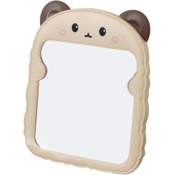 NESDCC Cartoon Dressing Desktop Makeup Bear Shape Flat With Bracket for Bedroom Living Room(Color:brown)