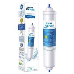 GOLDEN ICEPURE 1/4-Inch Inline Universal Water Filter Replacement for Samsung Da29-10105J, Hafex/exp, Da29 0213B, Ge Gxrtdr, Whirlpool 4738411, Lg