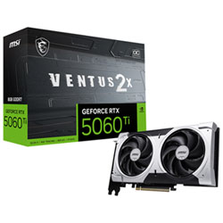 MSI GeForce RTX 5060 Ti Ventus 2X OC+ 8GB GDDR7 Video Card