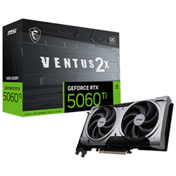 MSI GeForce RTX 5060 Ti Ventus 2X OC+ 16GB GDDR7 Video Card