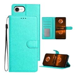 CSMART [Cs] Magnetic Card Slot Leather Folio Wallet Flip Case Cover for Iphone 16E In Teal