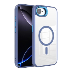 CSMART [Cs] Transparent Hard PC Hybrid Magnetic Magsafe Case Cover for Iphone 16E In Navy