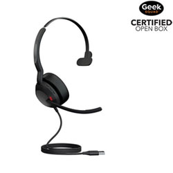 Open Box - Jabra Evolve2 50 On-Ear Noise Cancelling Bluetooth Mono Headset with Microphone - Black (25089-899-999)