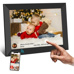 MYACUC 10.1 Inch Digital Picture Frame, Wifi With Uhale App, 16 GB Automatic Image Rotation, 16:10 Ips Display 1200 X 800, Touch Screen Frame