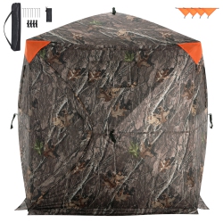 VEVOR 270°See Through Hunting Blind, 2-3 Person Pop Up Deer Blind for Hunting \w Carrying Bag, Portable Resilient Hunting Tent, 3 Horizontal