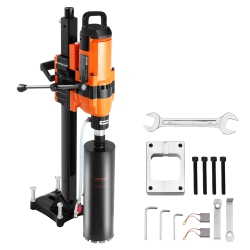 VEVOR Core Drill Machine, 0.8-11.8In Drilling Diameter Diamond Core Drill Rig \w Stand And Core Drill Bit, 3500W Rugged Concrete Core Drill, Wet And