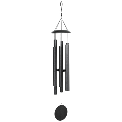 OUTSUNNY Wind Chimes Outdoor Large Deep Tone, 45" Wind Chime \w 6 Thick Aluminum Tubes And Hook, Classic Memorial Sympathy Wind Chime for Patio