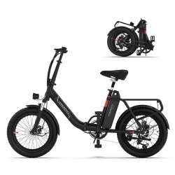 INVANTI Bb11 Foldable Fat Tire Electric Bike for Adults - 72Km Long Range, 900W Peak Motor | All-Terrain Front Suspension & 7-Speed | Commuting &