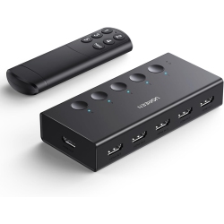 UGREEN HDMI 5-Port Switcher 4K60Hz \w Ir Remote And Manual Selector, HDr, Dolby Vision, Atmos, Cec, HDcp2.2, Compatible \w Ps5, Xbox, Switch, Tv