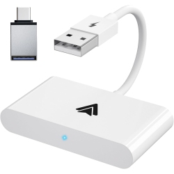 GREEN SCENIC Wireless Android Auto Dongle, Original Car Wired to Wireless Car Carplay, Suitable for Android Car Radio Automatic Connection (White)