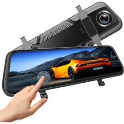 GREENSCENIC 1080P Mirror Dash Cam for Cars \w 10 Inch Ips Full Touch Screen W/waterproof Backup Camera Rear View Mirror Camera, Parking Monitor, Loop