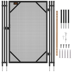 VEVOR 4 X 2.5 Ft, Pool Fence Gate, Easy Diy Installation Inground Pool Gate, Pool Fence Gate Kit \w Stainless Steel Latch, Removable Child & Pet