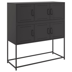 VIDAXL Sideboard 100.5X39X107 Cm Steel In Black
