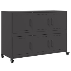 VIDAXL Sideboard 100.5X39X72 Cm Steel In Black