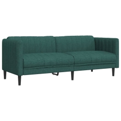 VIDAXL Sofa 3-Seater Dark Fabric In Green