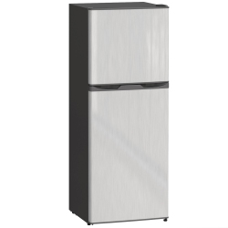 HOMCOM Mini Fridge \w Freezer, 4.6 Cu. Ft 2 Door Compact Refrigerator \w Adjustable Thermostat, Removable Glass Shelves, Reversible Door For