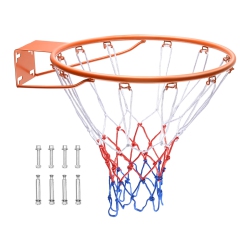 VEVOR Q235 Basketball Rim, Wall Door Mounted Basketball Hoop, Duty Basketball Flex Rim Replacement \w Net, Standard 18" Indoor And Outdoor Hanging