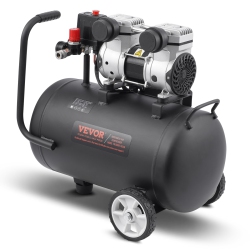 VEVOR Air Compressor, 8 Gallon Steel Tank, 1HP 2.2 Cfm90 Psi Oil Free Air Compressor & Max. 120Psi Pressure, 80Db Ultra Quiet Portable Compressor