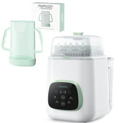 MOMCOZY All-In-One Baby Bottle Washer, Auto 3-In-1 Clean, Sterilize Dry, 26 Spray Jets, 9 Modes, Hepa Filter & Squeeze Pouch Holder for Food