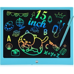 PETGINHOME Lcd Writing Tablet for Kids Toddler Toys, 15 Inch Drawing Pad, Doodle Board Gifts for Kids, Drawing Tablet for 3-6 Years Old, 15" In Blue