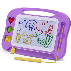 PETGINHOME Large Magnetic Drawing Board, Doodle Pad \w 4 Stamps for Toddlers, Learning Toy Gift Magna Doodle Board Etch Sketch Toys for 36+ Month