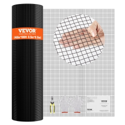 VEVOR 48In X 100Ft Hardware Cloth, Galvanized Wire Mesh Roll, 19 Gauge Chicken Wire Fence Roll, Vinyl Coating Metal Wire Mesh for Chicken Coop