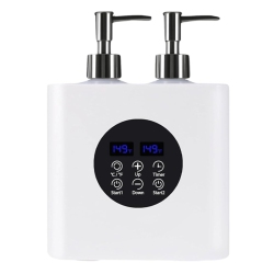 MYACUC Dual Bottle Massage Oil Warmer, Smart Touch Control Lotion Warmer Dispenser, Adjustable Temperature Heated Lotion & Essential Oil Dispenser