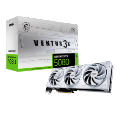 MSI Geforce Rtx 5080 16G Ventus 3X Oc Graphics Card (16GB Gddr7, 256-Bit, Extreme Clock 2655 Mhz, Displayport X 3 2.1A, HDMI 2.1B, Nvidia Blackwell