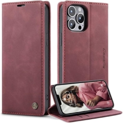 CASEME Big Deal - Wallet Case Anti-Fall Retro Handmade Leather Magnetic Flip Case Card Slot for Iphone 14