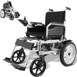 VEVOR 265 lbs Weight Capacity Electric Wheelchair, 17.5in Width Lightweight Foldable Motorized Power Wheelchairs, UP to 12.5Miles Range All Terrain Power Chair