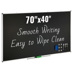 VEVOR 70 X 40 Inch Board, Large Chalkboard \w Aluminum Frame Boards Dry Erase Includes 1 Magnetic Erase & 3 Dry Erase Markers Surface, for Office