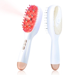 MYACUC Electric Hair Steamer Brush, Microcurrent Massage Comb for Head, Red & Light Hair Care, Vibration Scalp Massage Atomization Comb In Blue