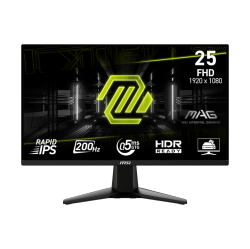 MSI 24.5" 1920 X 1080 (Fhd) 200Hz 0.5Ms (Gtg) Rapid Ips Gaming Monitor Tilt Adjustable (Mag 255F E20)