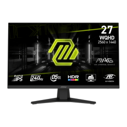 MSI 27" 2560 X 1440 (Qhd) 240Hz 0.5Ms (Gtg) Rapid Ips Gaming Monitor Tilt Adjustable (Mag 274Qf X24)